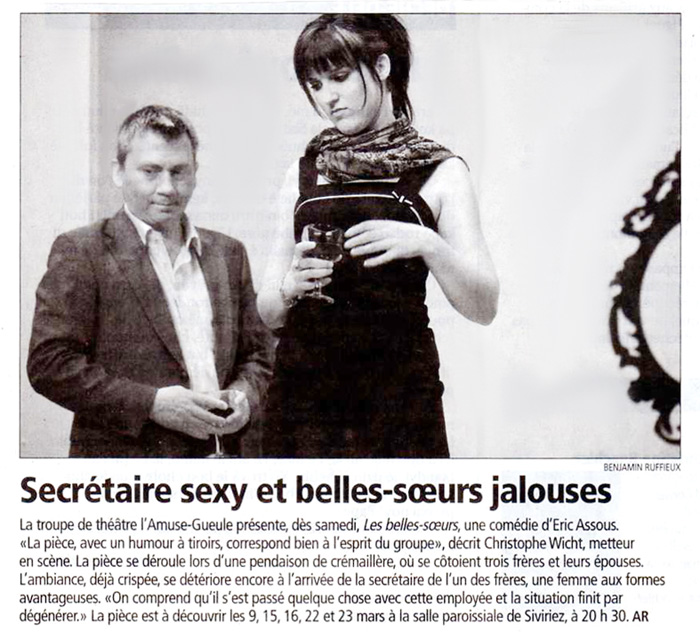 Article paru dans la Feuille Fribourgeoise du 15 mars 2012